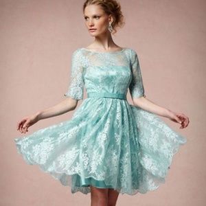 Anthropologie Quillaree Tea Rose Lace 12 or 14 Dress